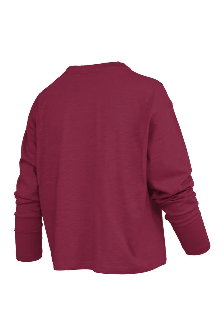 Women's Pressbox Garnet South Carolina Gamecocks Motley Boxy Waist-Length Long Sleeve T-Shirt, Alternate, color, Garnet