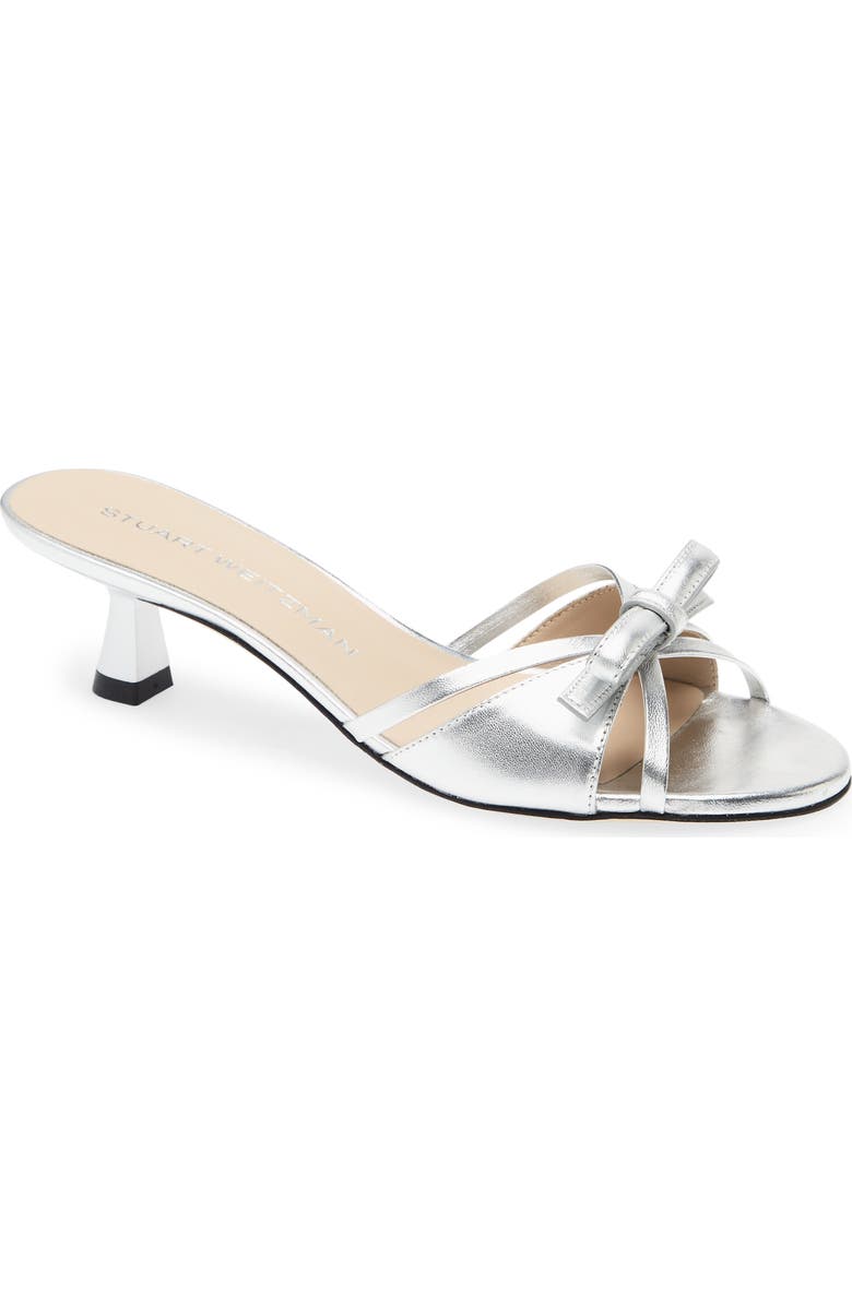 Stuart Weitzman Felicity Slide Sandal, Main, color, Silver