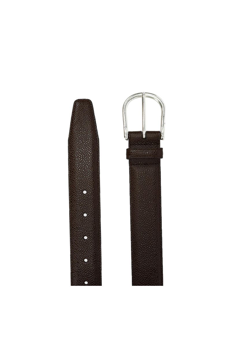 CrookhornDavis Men's Princeton Pebble Calfskin Leather Belt, Alternate, color, Brown