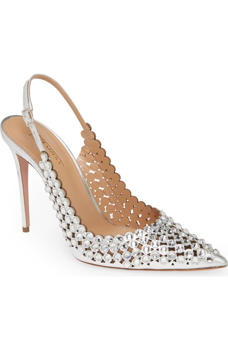 Aquazzura Crystal Tequila Slingback Pump, Main, color,