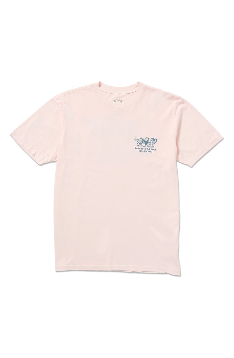 Billabong Roll Premium Wave Cotton Graphic T-Shirt, Alternate, color, Light Pink