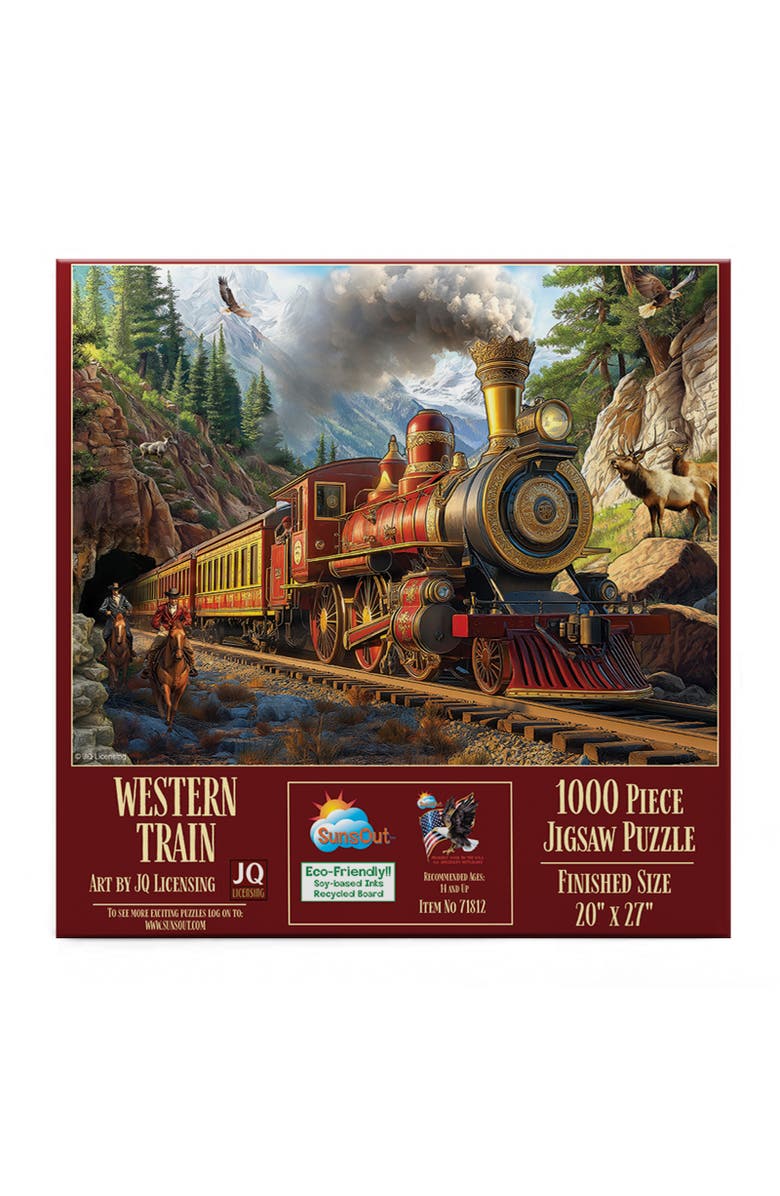Sunsout Western Train 1000 piece Jigsaw Puzzle for Adults, Alternate, color, Multicolor