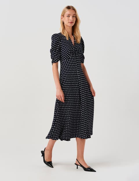 Mia Spot Midi Tea Dress