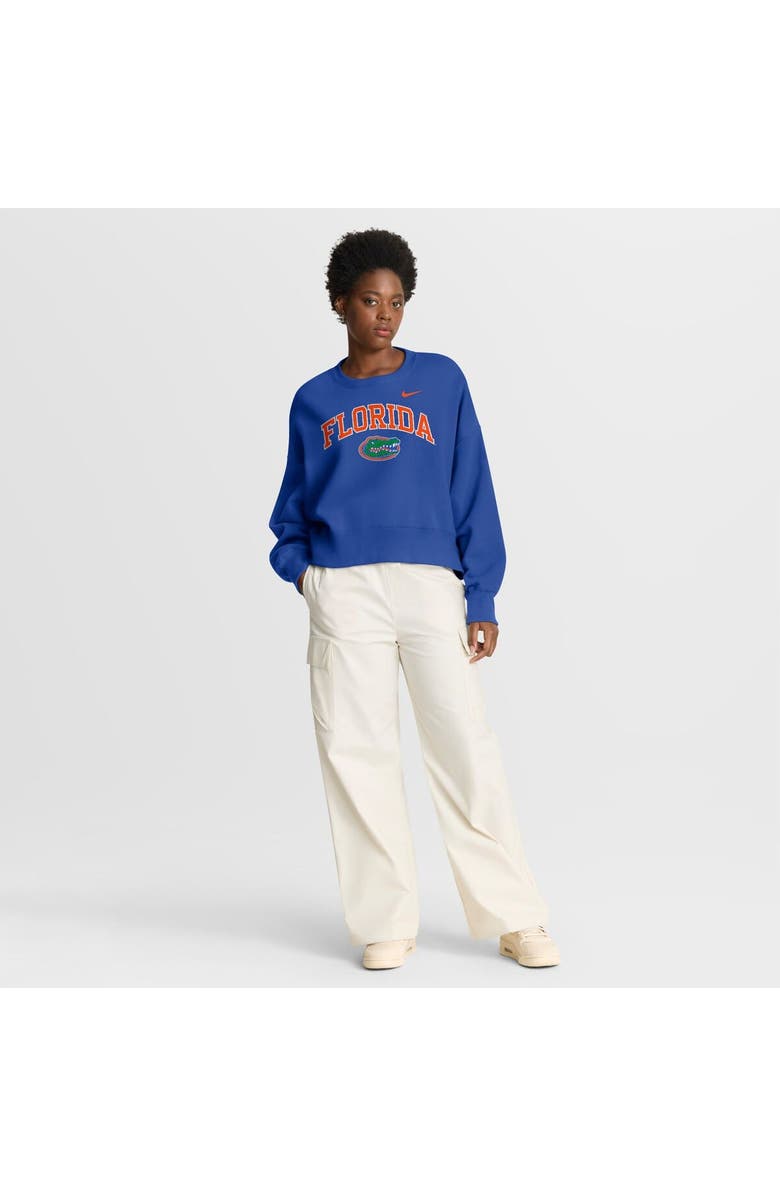 Nike Women
s Nike Royal Florida Gators Oversized Phoenix Arch Pullover Sweatshirt, Alternate, color, Royal