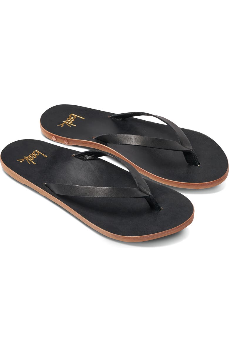 Beek Seabird Flip Flop, Main, color, Black/Black