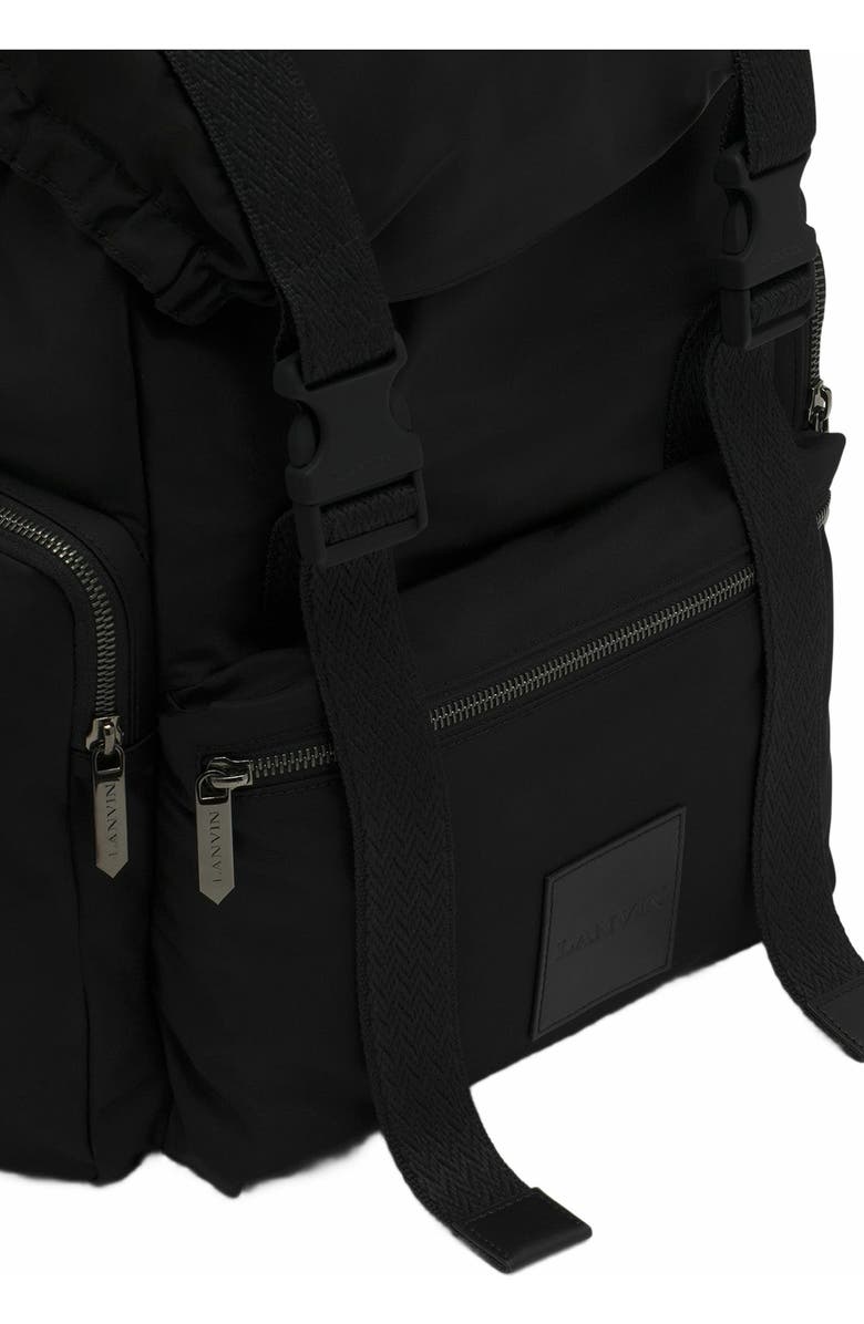 Lanvin Curb Backpack In Recycled Nylon, Alternate, color, Black