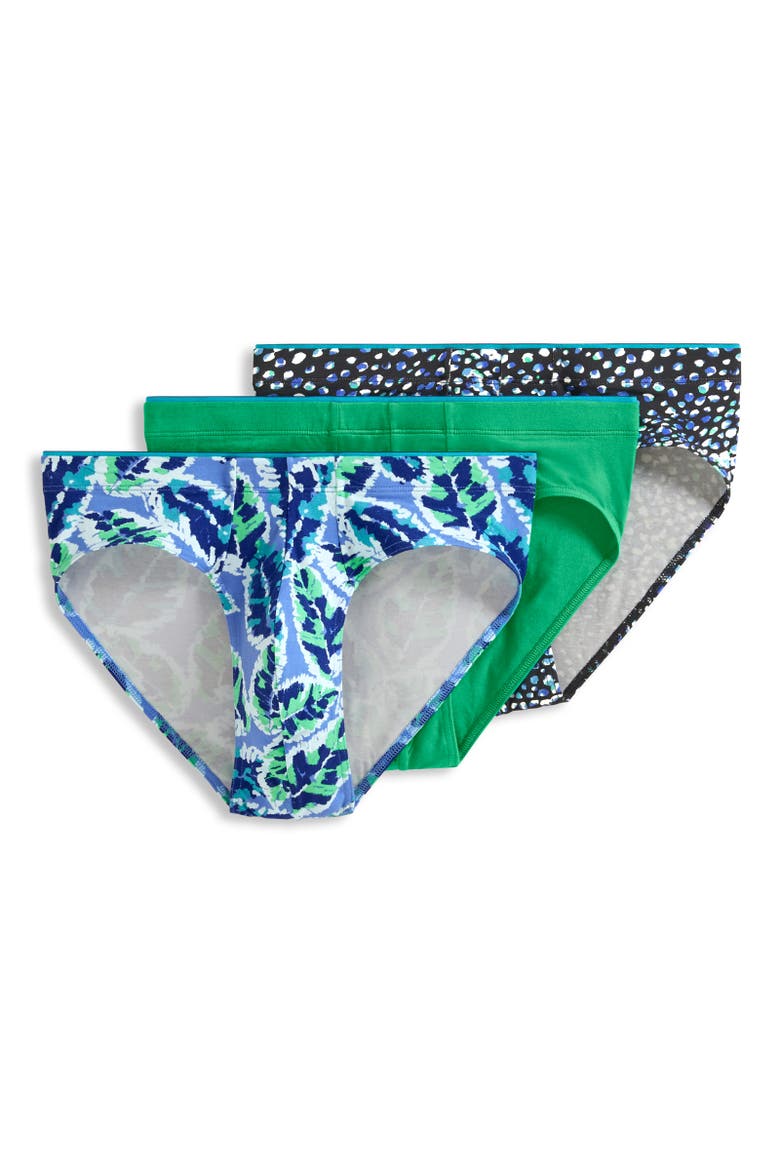 Men's True Style Bikini - 3 Pack, Main, color, Drawn Leaves