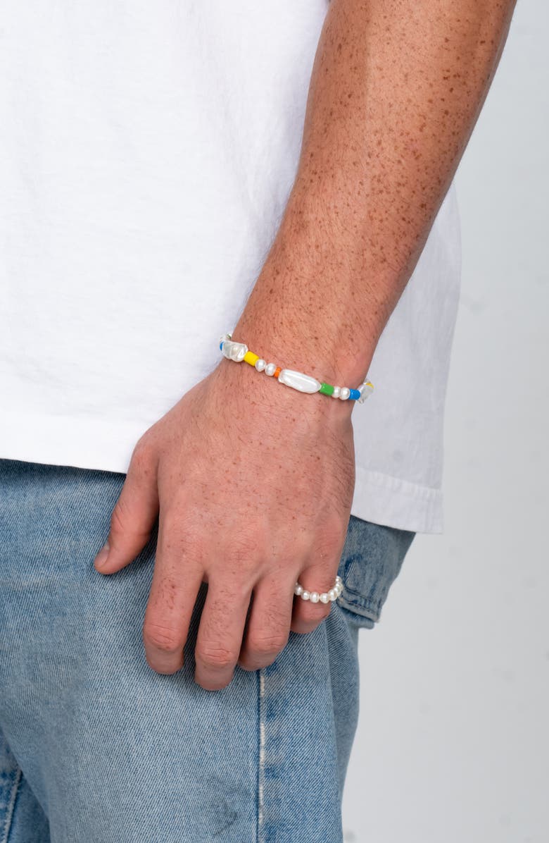 Éliou Silvi Beaded Bracelet, Main, color, 