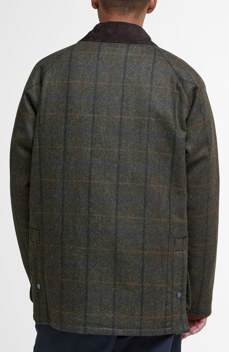 Barbour Bedale Check Corduroy Collar Wool Jacket, Alternate, color,