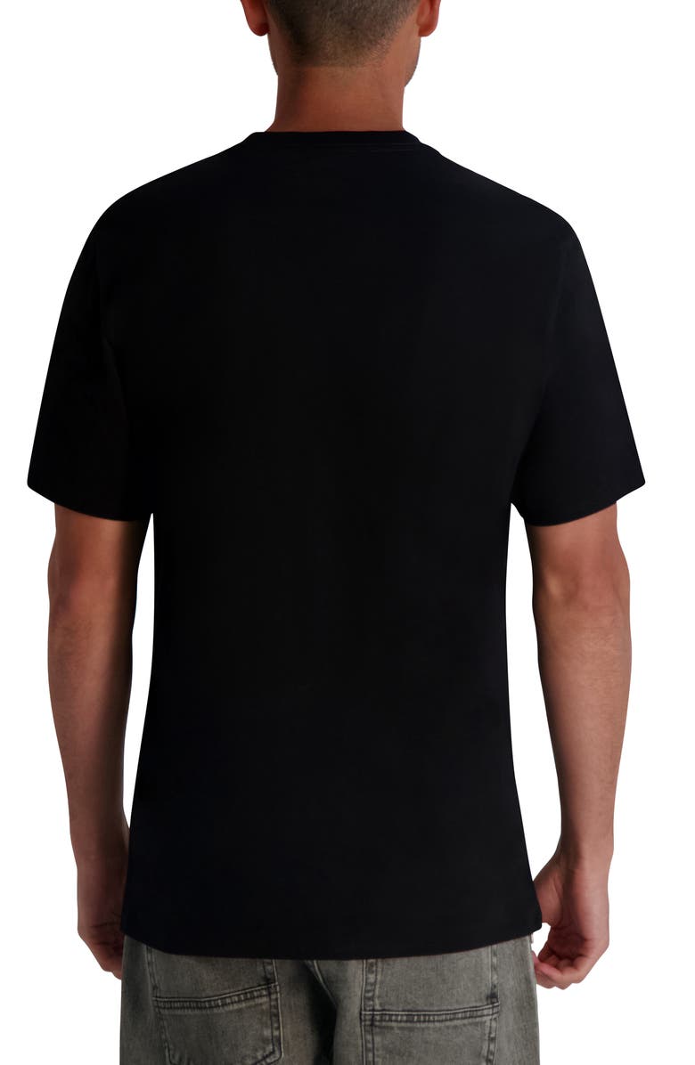 KARL LAGERFELD PARIS Printed Signature Graphic T-Shirt, Alternate, color, Black