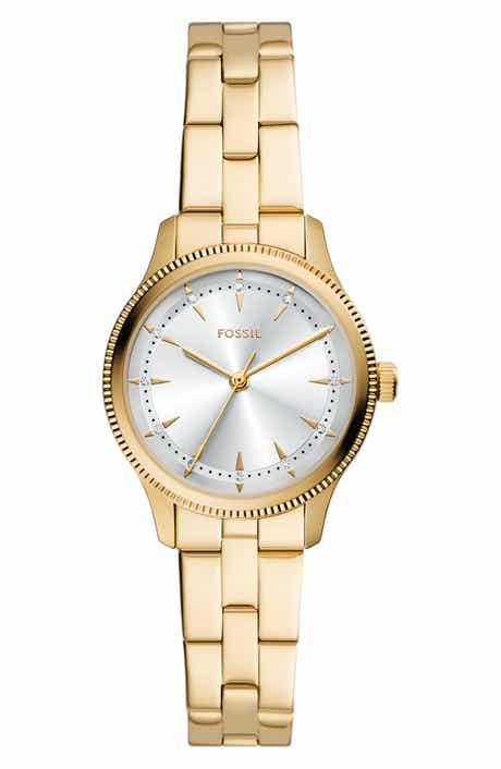 Fossil Brynn Three-Hand Stainless Steel Bracelet Watch, 30mm