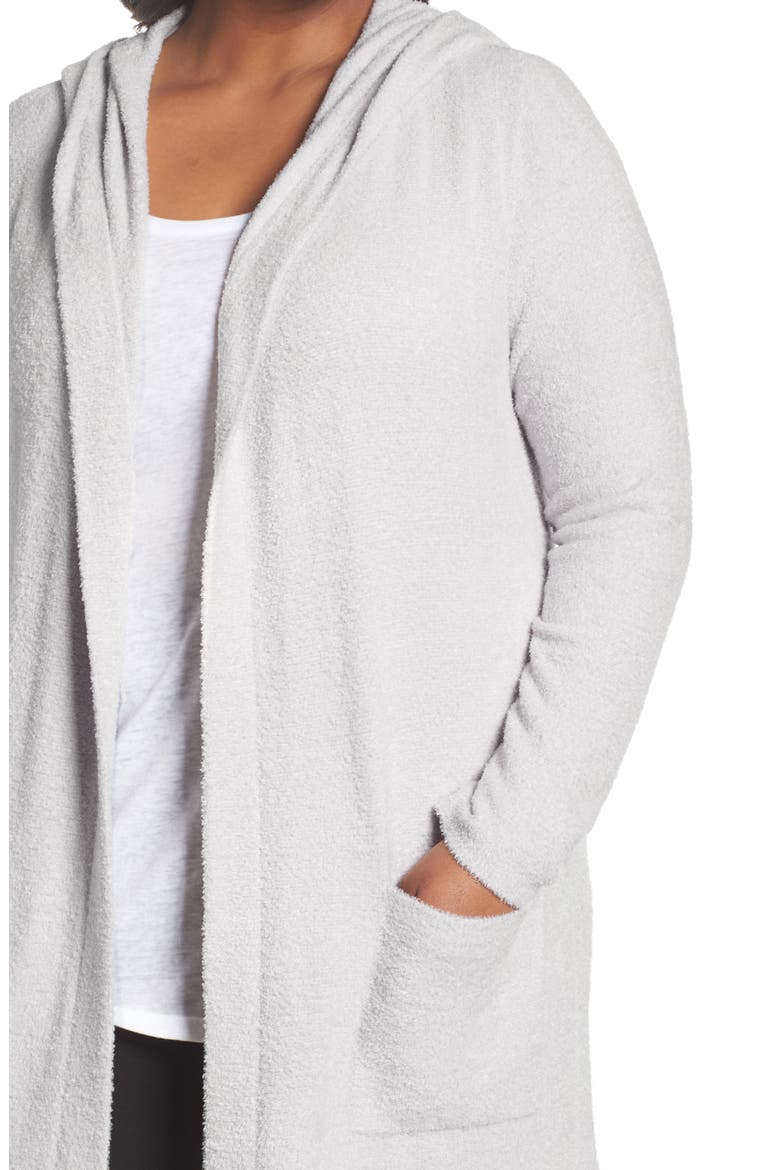 CozyChic Lite® Coastal Hooded Cardigan, Alternate, color, SILVER/ PEARL HEATHER