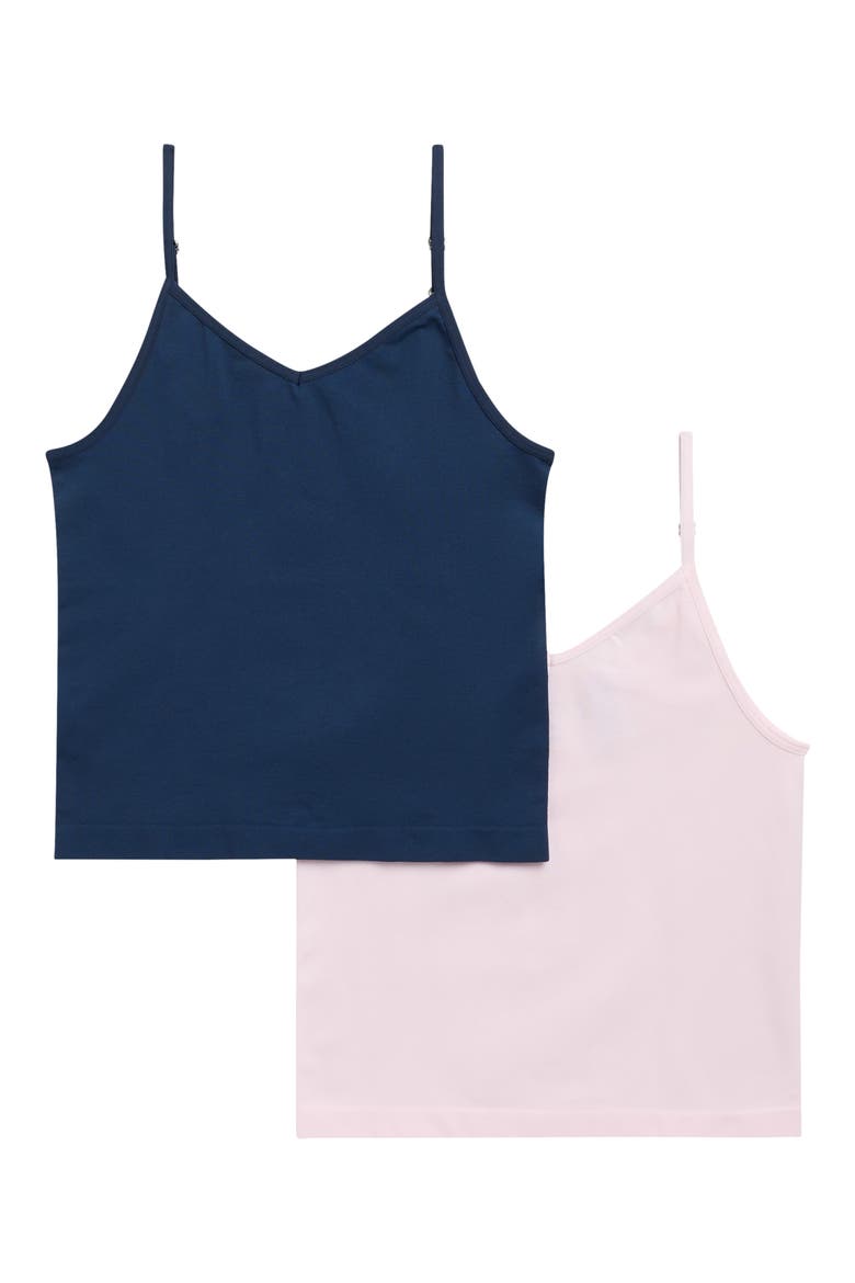 Kids' 2-Pack Knit Tanks, Main, color, PINK NAVY