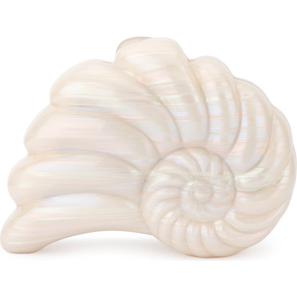 Olga Berg Ava Acrylic Shell Clutch In Neutral