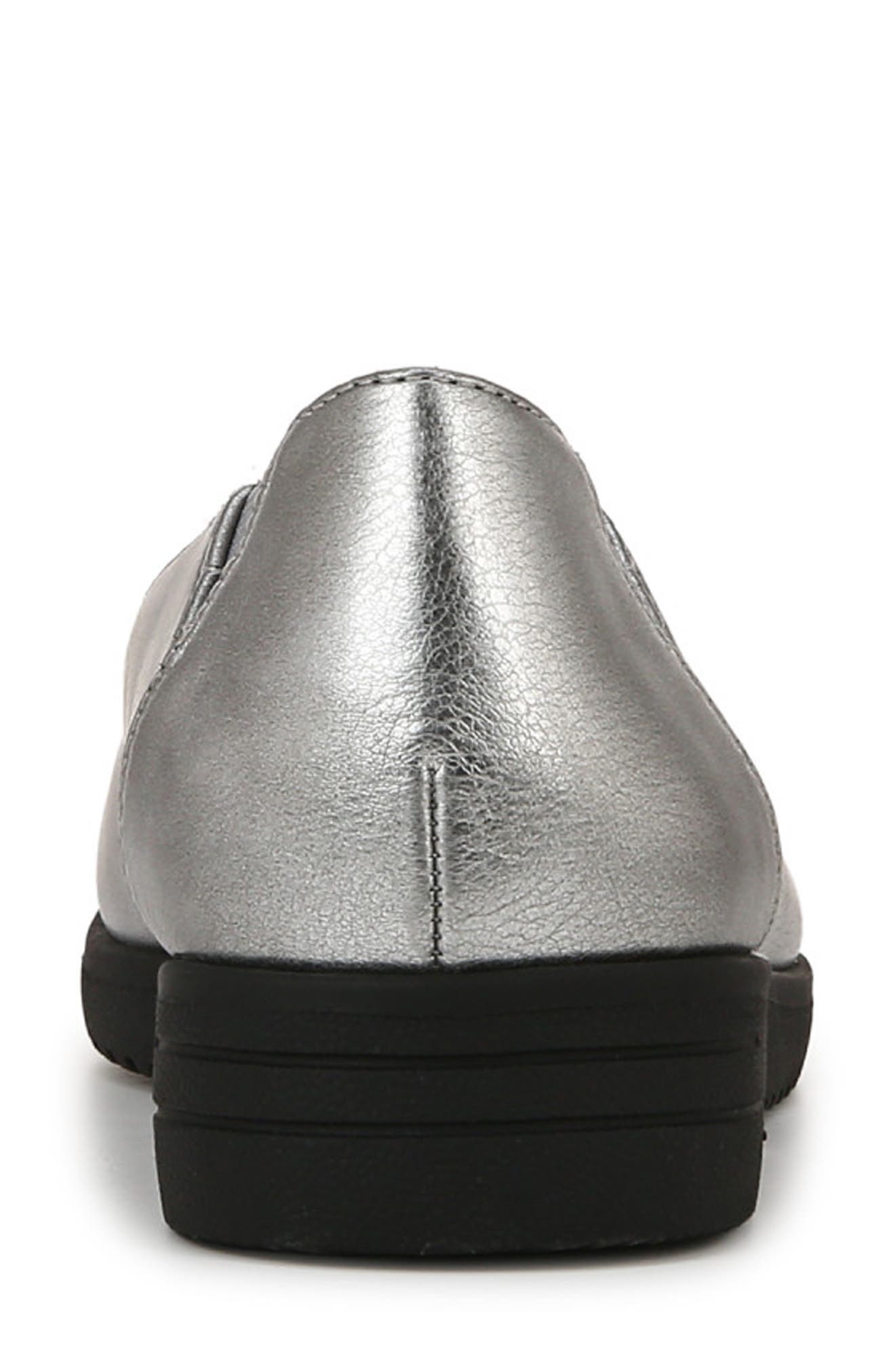 SOUL NATURALIZER Idea Ballet Wedge Slip-On Flat - Wide Width Available, Alternate, color, Pewter Faux Leather