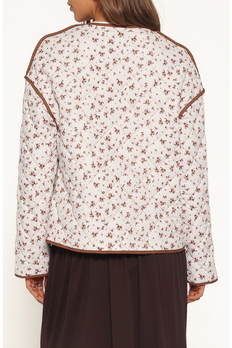 Cindie Quilted Jacket, Alternate, color, BROWN DITSY FLORAL