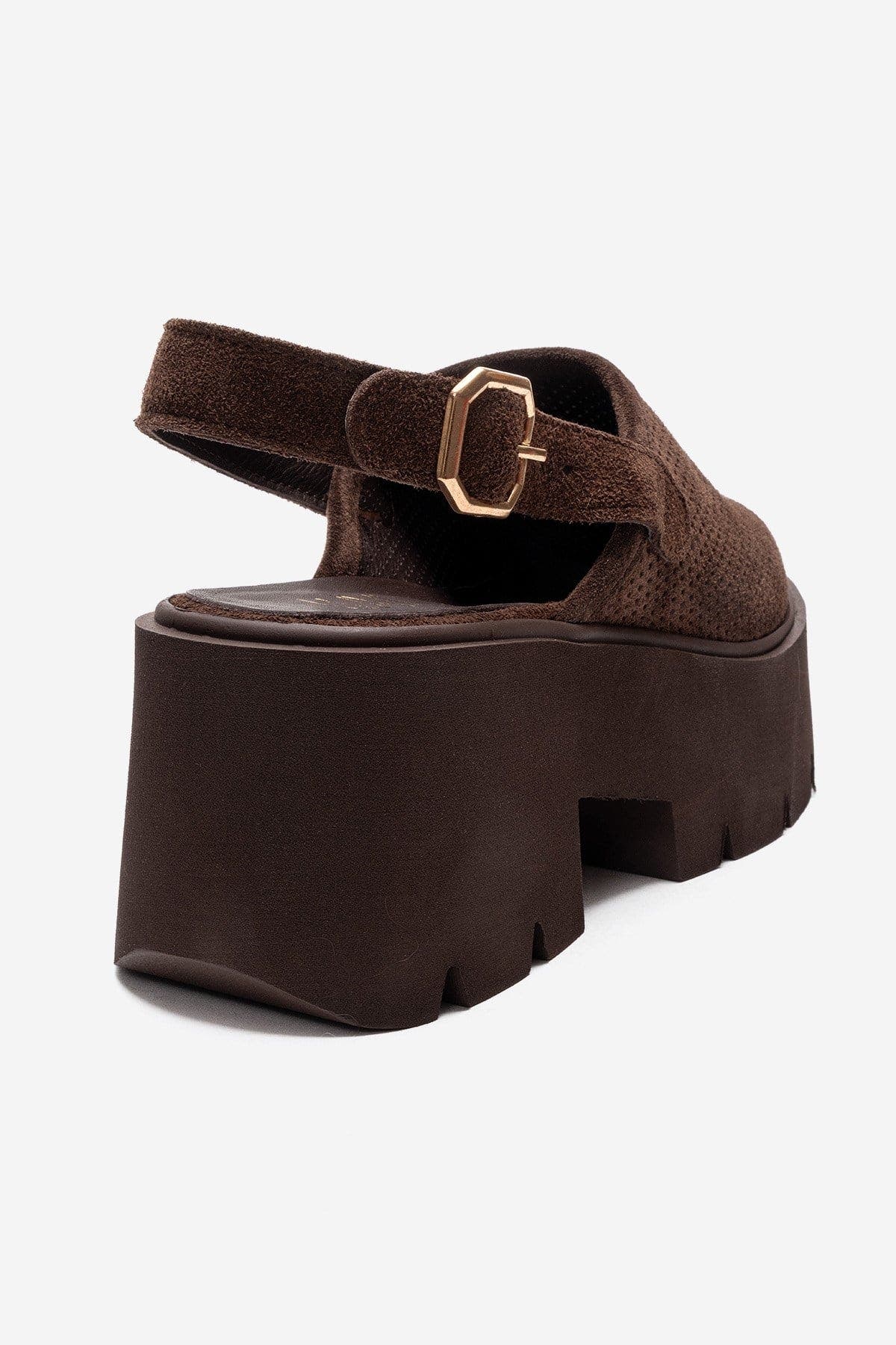 Forever & Always Shoes Caldris Leather Platform Sandal, Alternate, color, Brown Suede