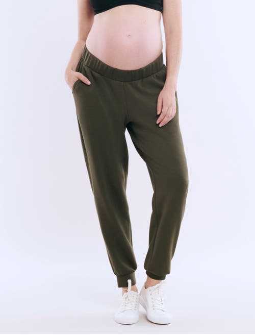 Motherhood Maternity Under The Belly Side Pockets Scuba Jogger In Deep Depths
