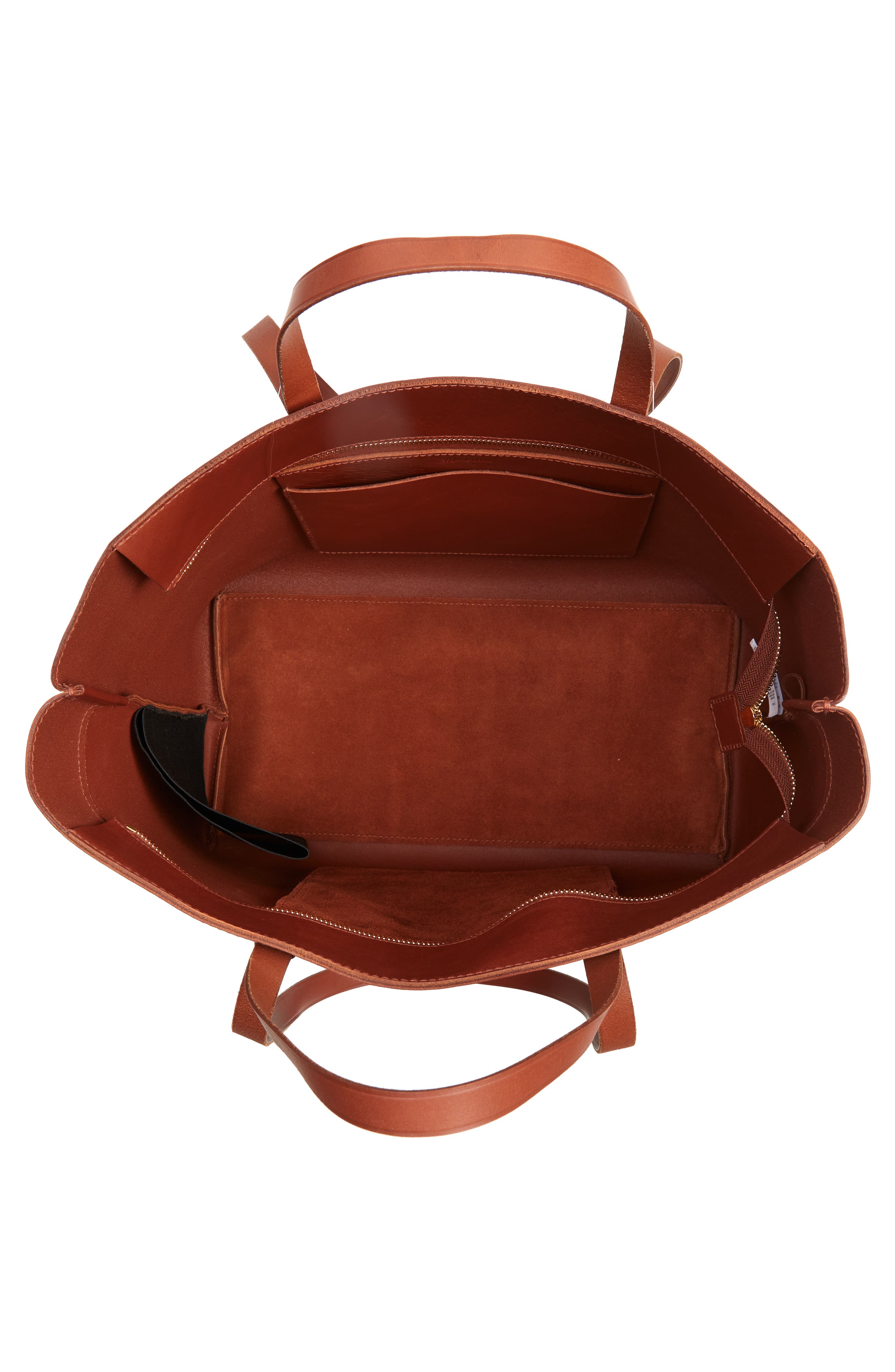Madewell The Zip Top Essential Tote, Alternate, color, Warm Cinnamon