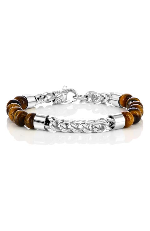 Men's Beaded Chain Bracelet