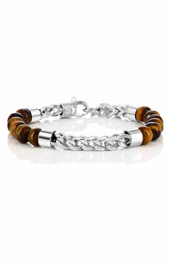 Men's Beaded Chain Bracelet