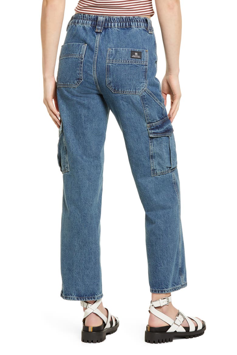 High Waist Skate Cargo Jeans, Alternate, color, MID VINTAGE