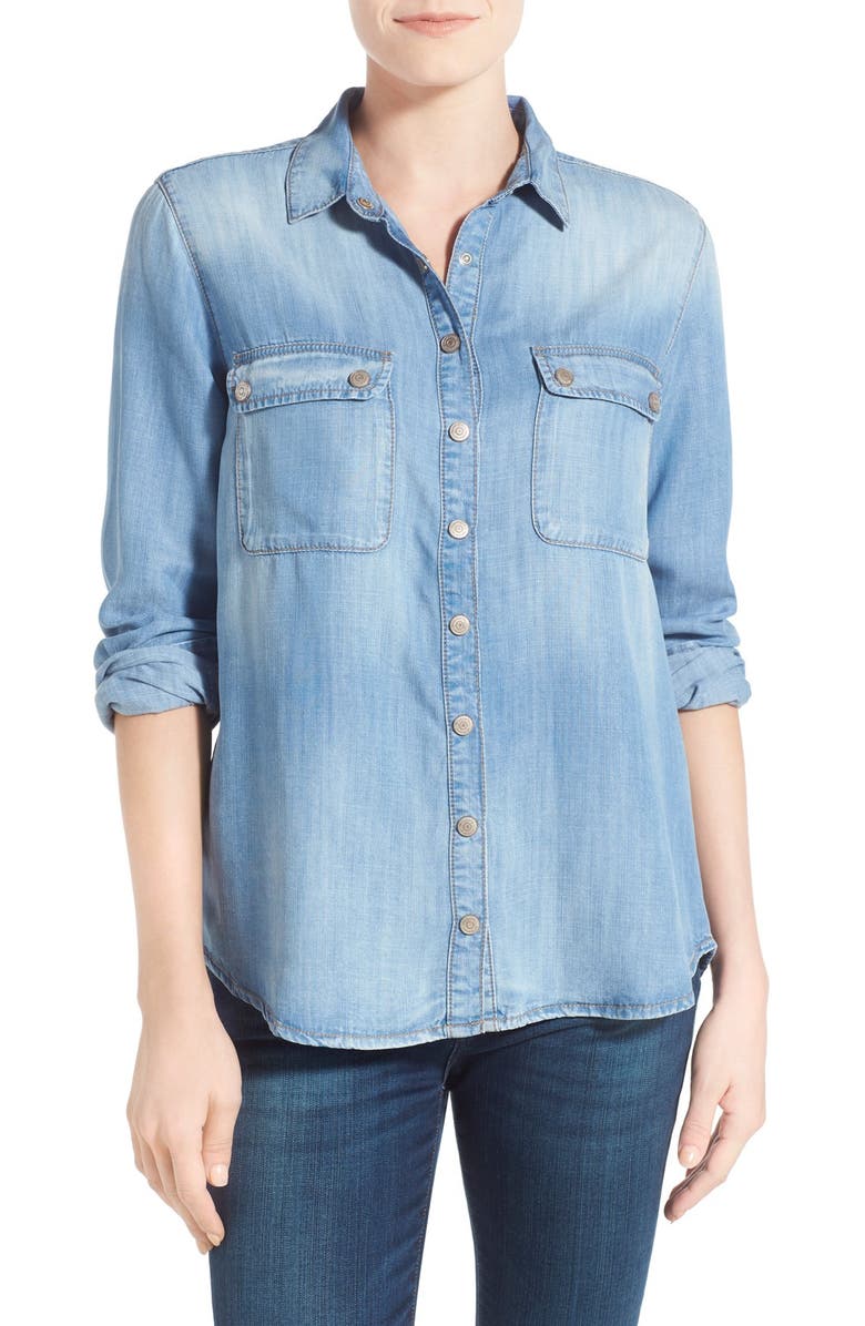 Mavi Jeans 'Sammy' Tencel<sup>®</sup> Chambray Shirt, Main, color, 
