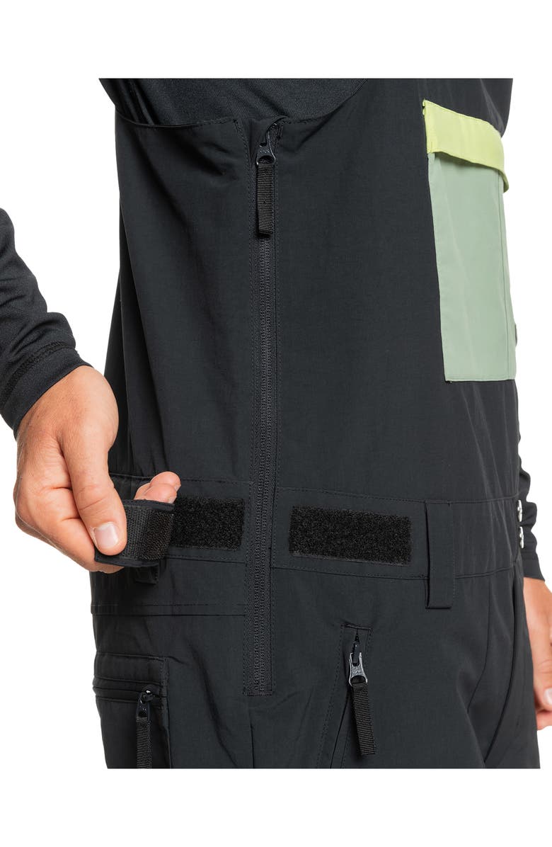 Quiksilver Fly High Water Resistant Snow Bibs, Alternate, color,