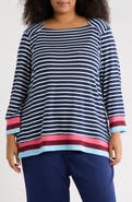 RUBY RD Stripe Hacci Pullover
