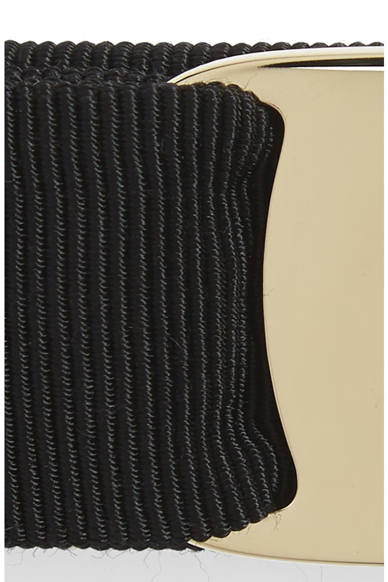 Salvatore Ferragamo Vara Bow Grosgrain Hair Clip, Alternate, color, NERO/ ORO