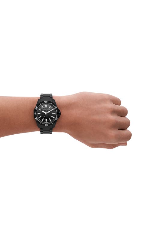Armani Exchange Round Face 44mm In Black