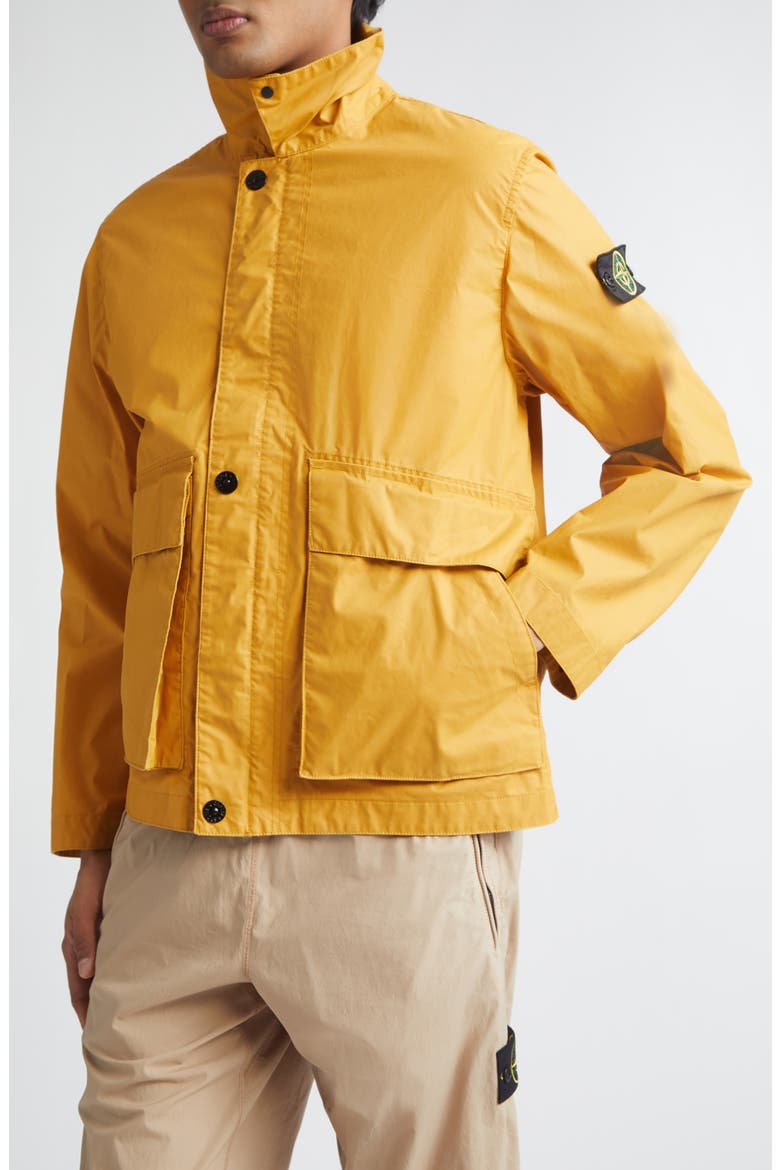 Coated Twill Jacket, Alternate, color, MUSTARD
