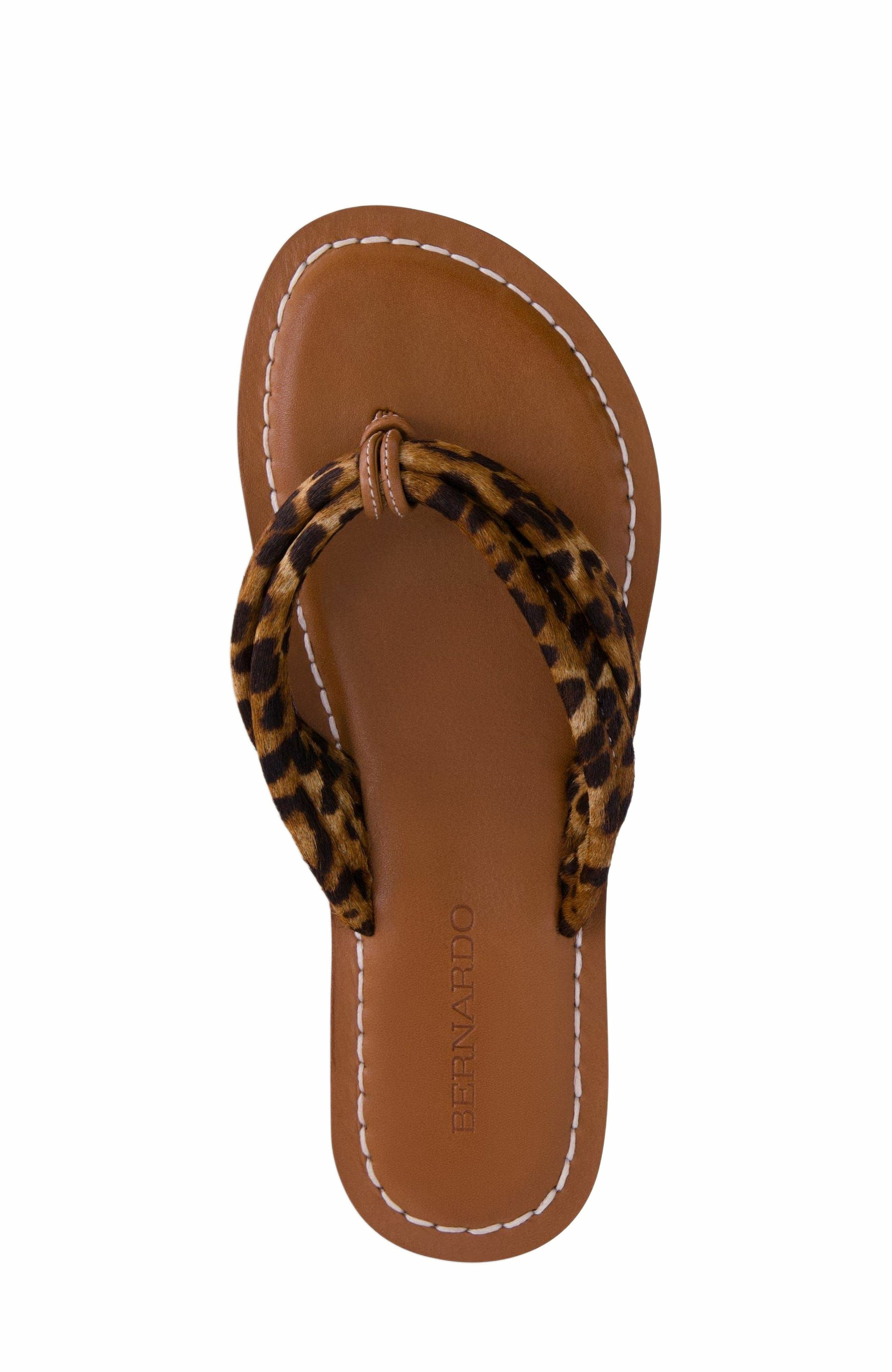 Bernardo Footwear Miami Haircalf Thong Sandal, Alternate, color, 