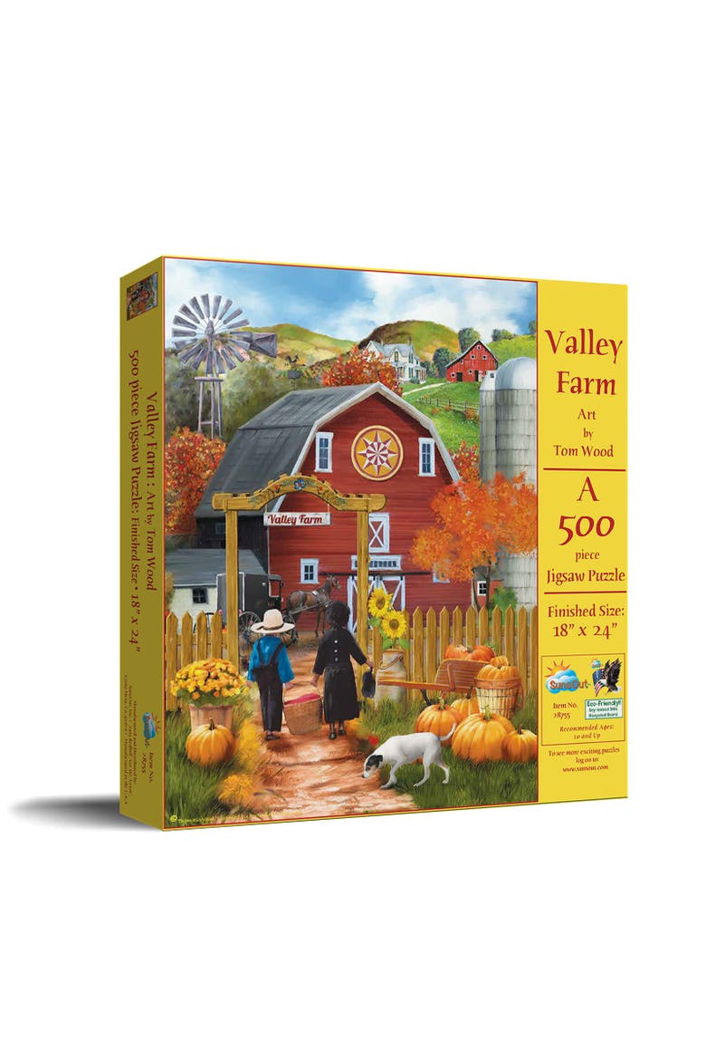 Valley Farm 500 piece Jigsaw Puzzle for Adults, Main, color, Multicolor