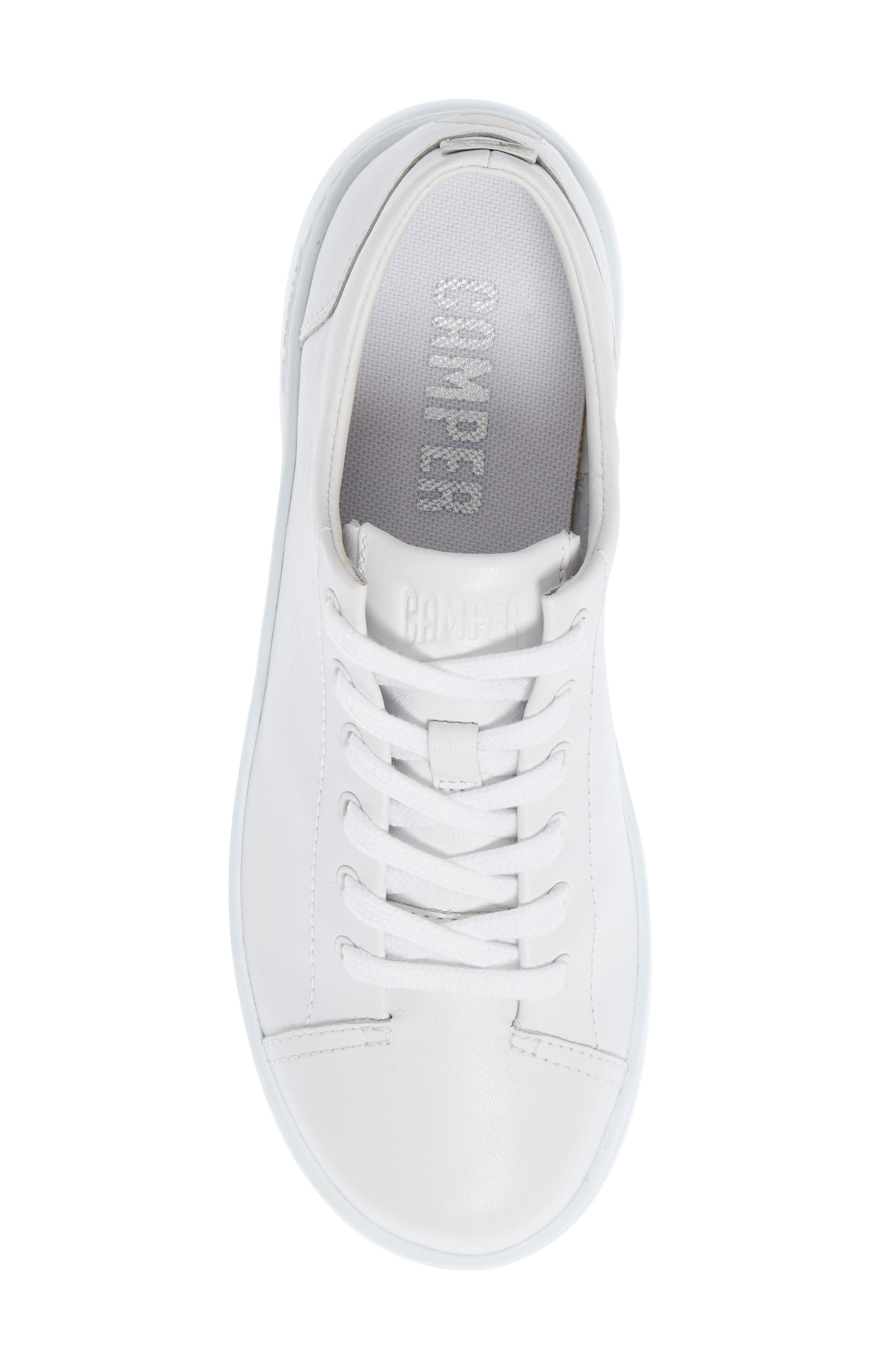 Runner Up Sneaker, Alternate, color, NEW WHITE NATURAL LEATHER