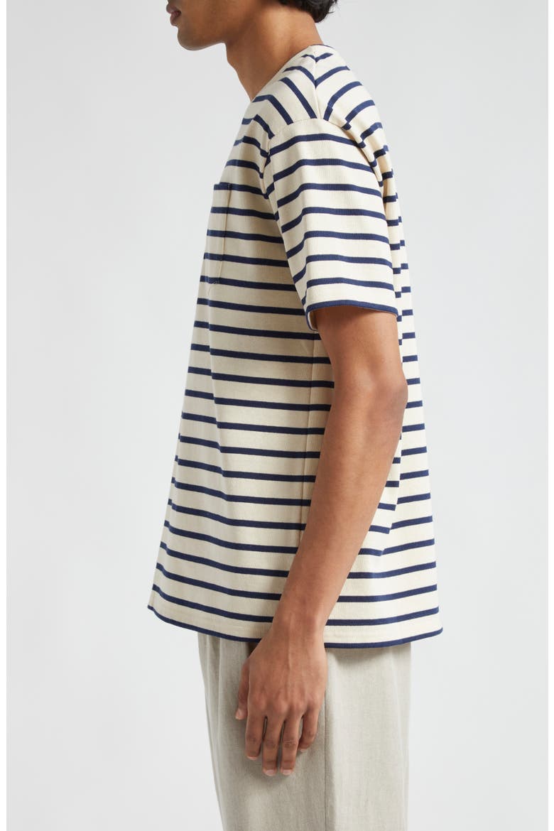 Oversize Cotton Pocket T-Shirt, Alternate, color, BLUE STRIPES