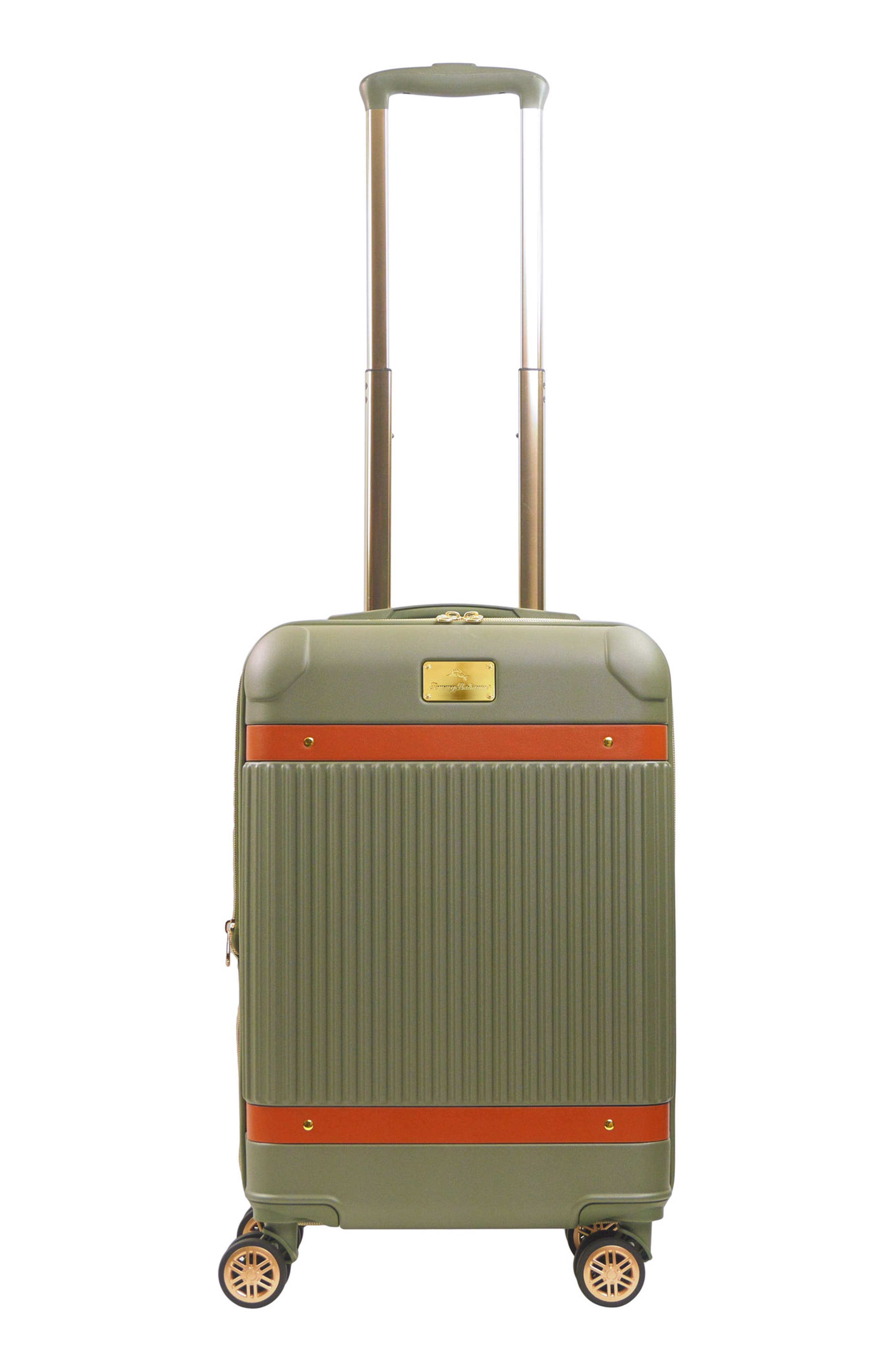 Tommy Bahama 22-Inch Hardside Carry-On Spinner Luggage, Alternate, color, Olive