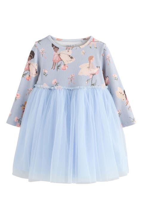 Kids' Fairy Print Long Sleeve Dress (Baby & Little Kid)
