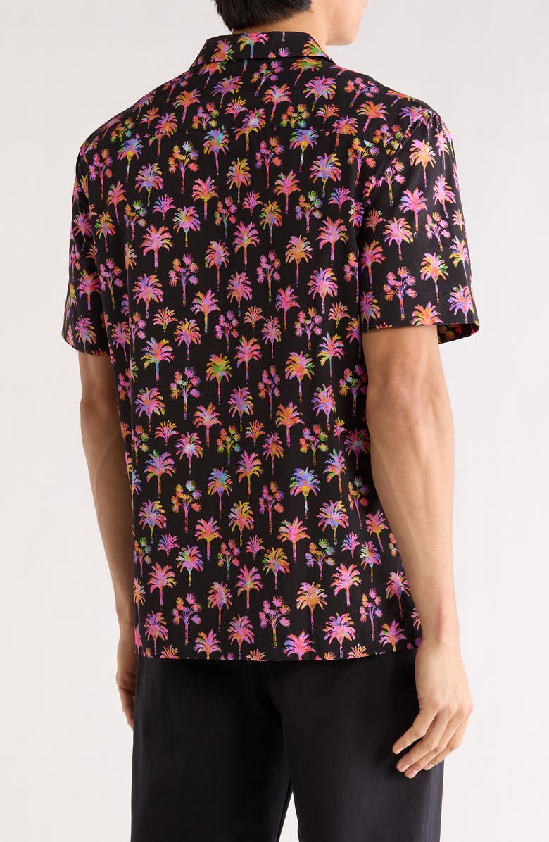 Bugatchi Cole OoohCotton<sup>®</sup> Short Sleeve Shirt, Alternate, color, Black