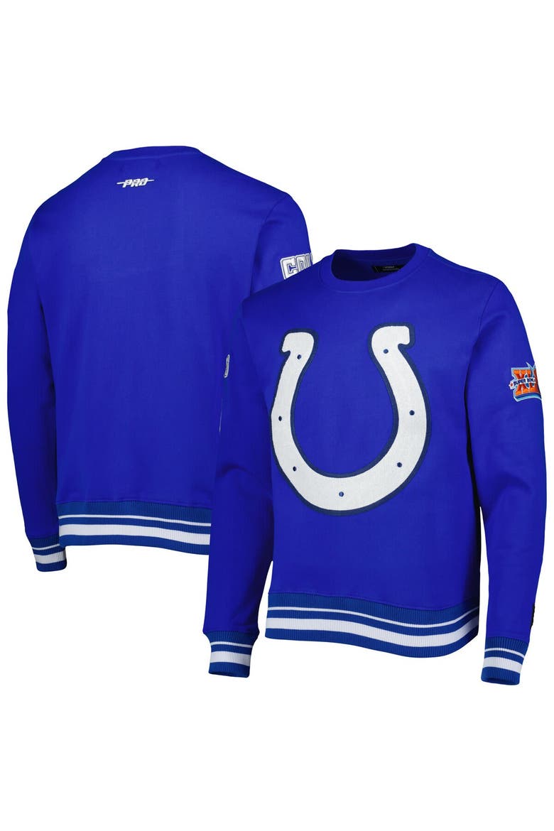 Men's Pro Standard Royal Indianapolis Colts Mash Up Pullover Sweatshirt, Main, color, Royal