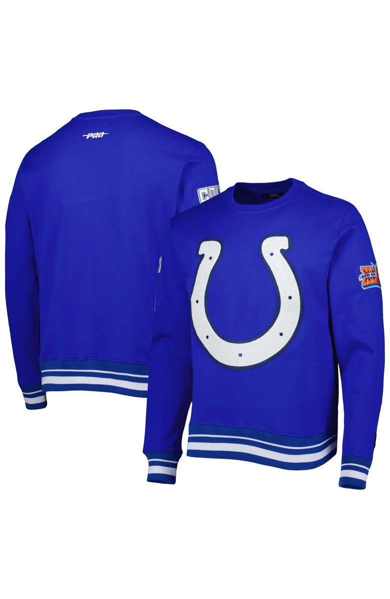 PRO STANDARD Men's Pro Standard Royal Indianapolis Colts Mash Up Pullover Sweatshirt, Main, color, Royal