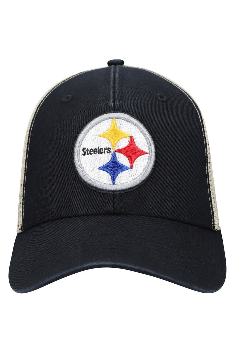 Men's '47 Black Pittsburgh Steelers Flagship MVP Snapback Hat, Alternate, color, Black