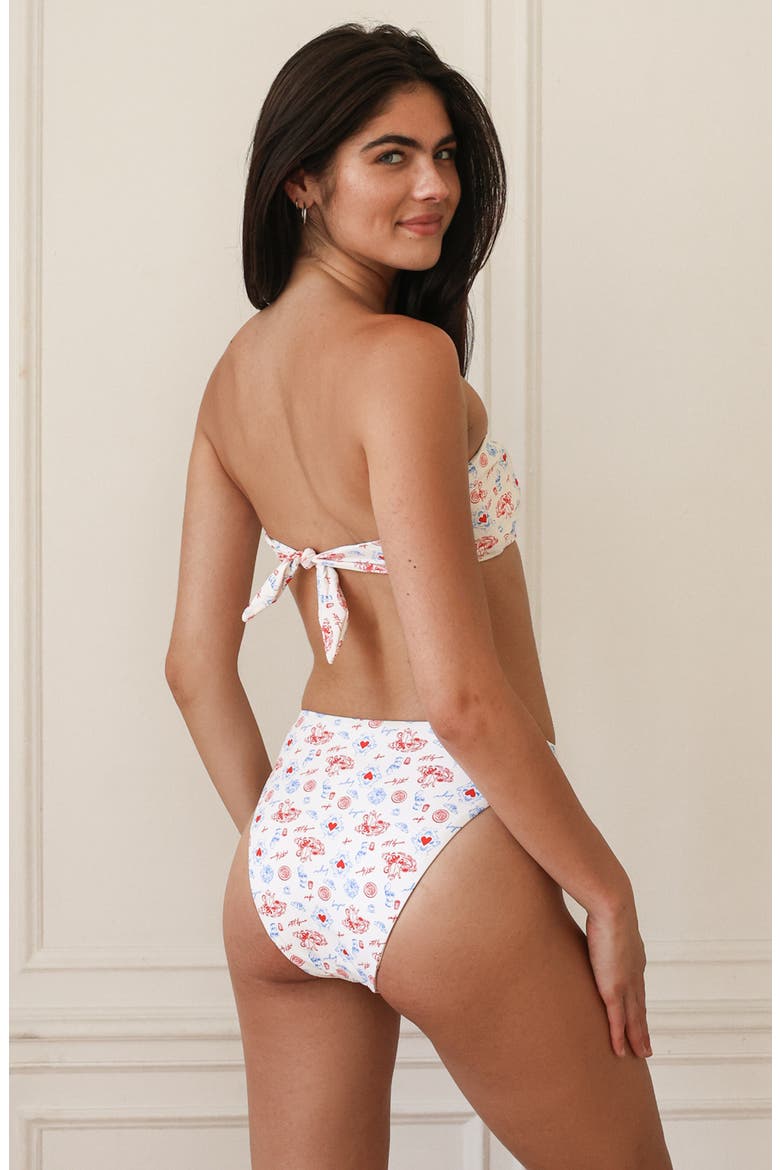 Hudson Bandeau Bikini Top, Alternate, color, Bonjour