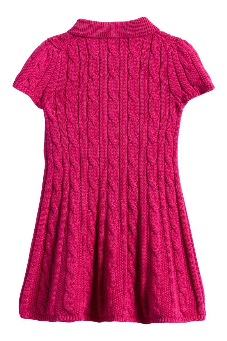 Cable Stitch Sweater Dress, Alternate, color, PINK