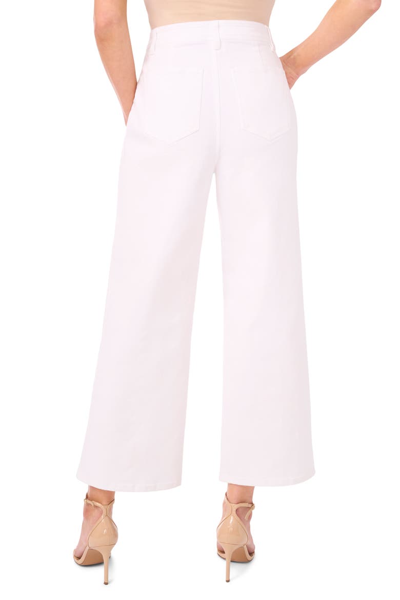 Flower Pintuck Wide Leg Jeans, Alternate, color, ULTRA WHITE