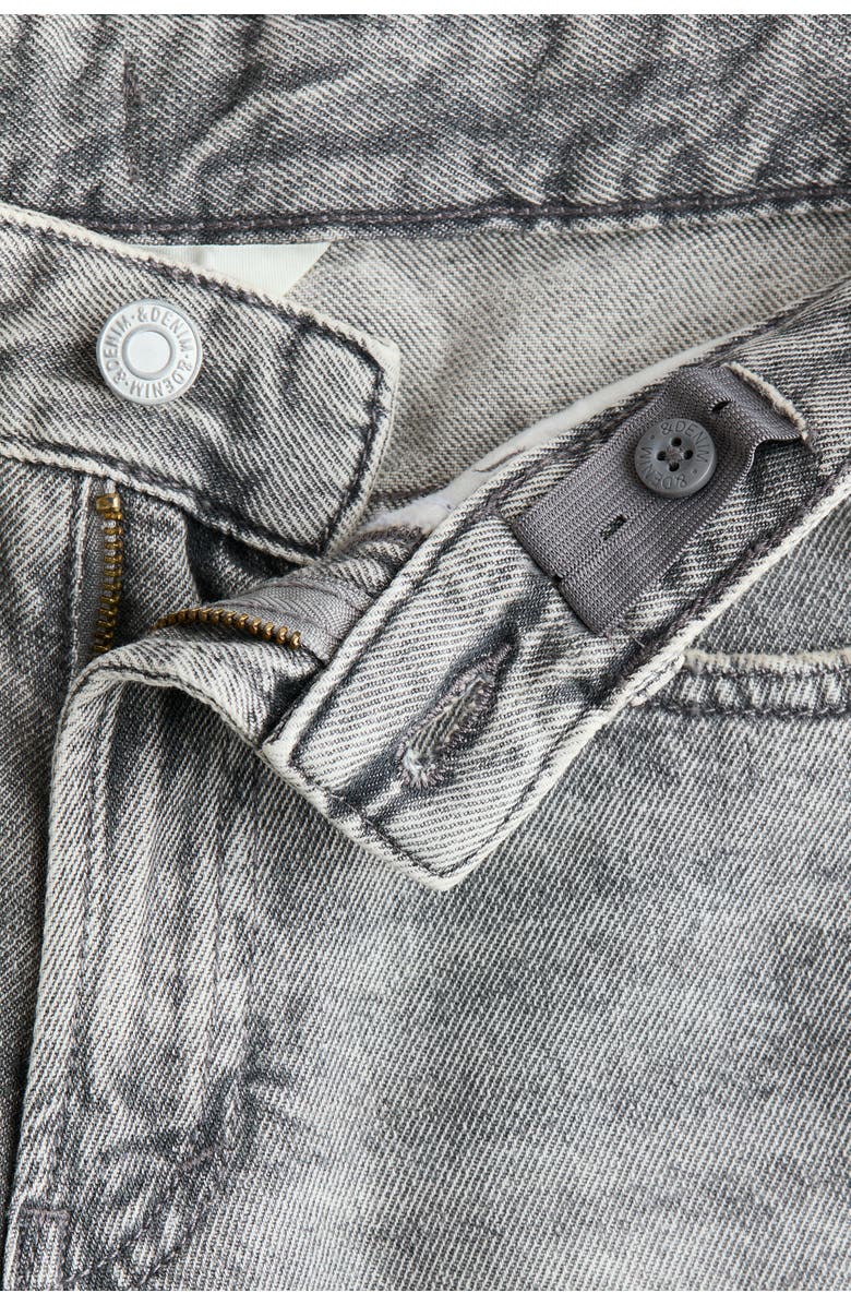 H&M Loose-fit denim shorts, Alternate, color, Gray