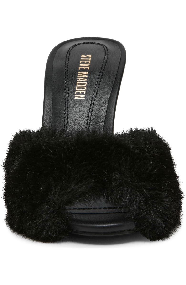 Steve Madden Priya Faux Fur Sandal, Alternate, color,
