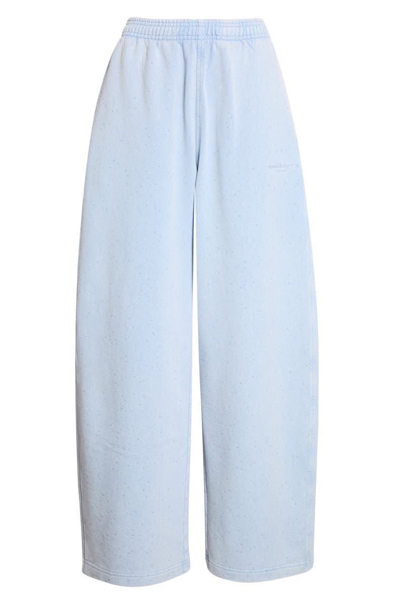 Alexander Wang Crystal Embellished Relaxed Fit Cotton Sweatpants, Main, color, Washed Sky