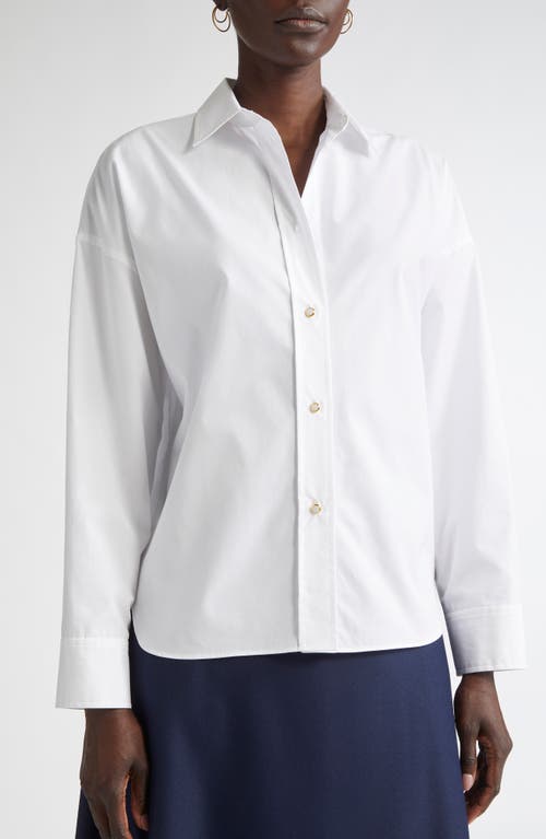 St John St. John Collection Cotton Poplin Button-up Shirt