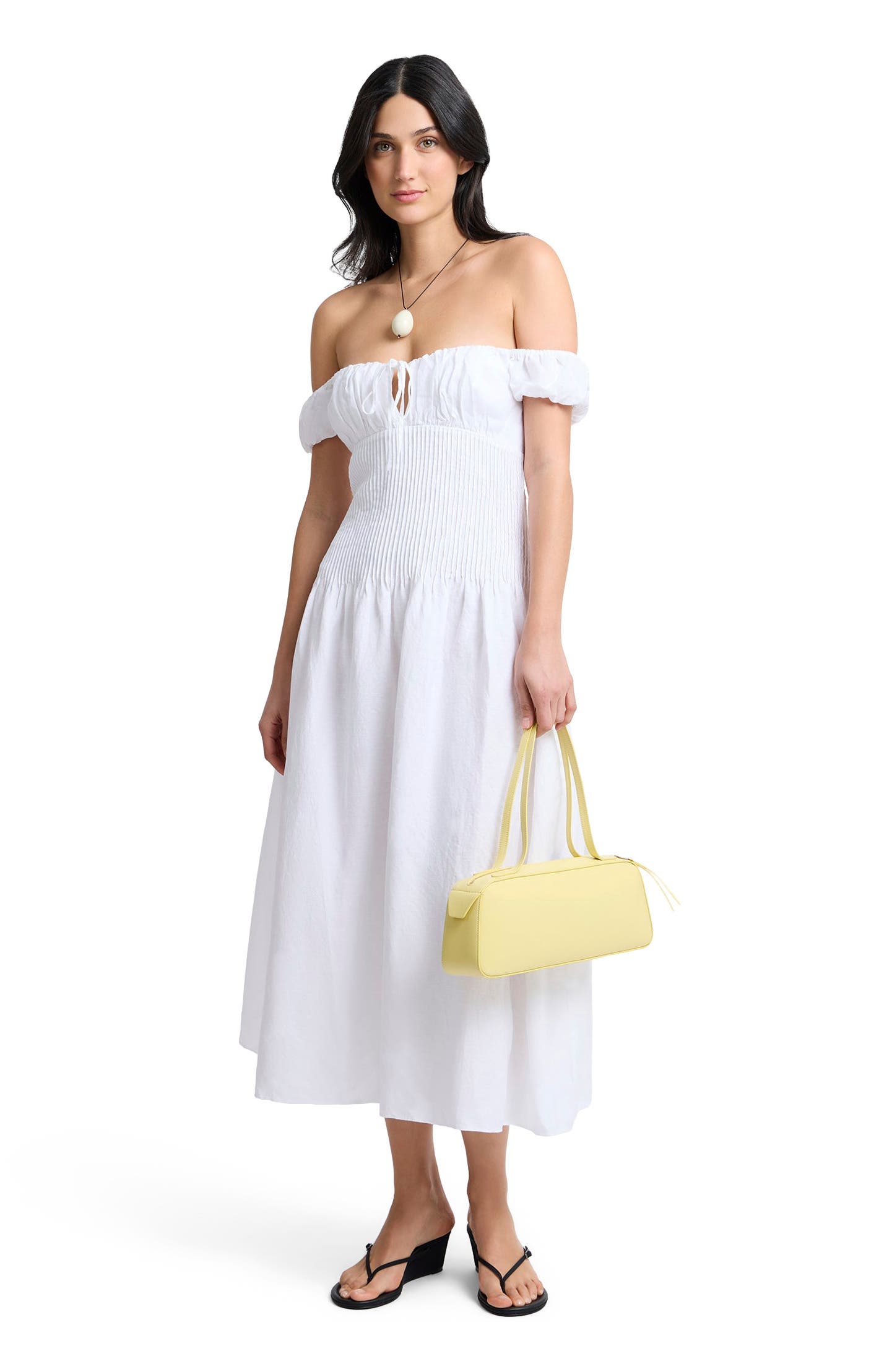 Off-Shoulder Midi Dress